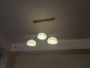 鹿屋餐廳吊燈北歐實(shí)木三頭餐廳燈簡約現(xiàn)代木藝日式臥室床頭燈2025年 3頭長盤【55CM】暖光 曬單實(shí)拍圖
