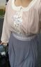 清水溪漢初鳶尾小詩(shī) 清水溪原創(chuàng  )漢服女春秋雞心領(lǐng)針織上衣改良旋裙日常百搭 淺米黃上衣 預售15天內發(fā) S 曬單實(shí)拍圖