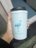 artiart 咖啡杯便携随手杯不倒塑料水杯防漏随身杯防烫杯子男女款咖啡杯 浅蓝-火烈鸟 实拍图