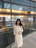 亦朵白色氣質女裝醋酸連衣裙女2024春季新款高級感穿搭小個子收腰裙子 東方即白 L 曬單實拍圖