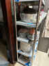 時(shí)光舊巷 廚房置物架落地多層不銹鋼貨架家用儲物架微波爐烤箱收納架子 【5層加粗加厚】長(cháng)70寬45高155 曬單實(shí)拍圖