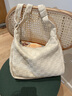 viney單肩包包女包大容量托特包斜挎包帆布包生日禮物送女友老婆 【米白色】高檔實(shí)用少女通勤包 曬單實(shí)拍圖