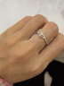 周六福（ZLF）  PT950鉑金鉆石戒指女群鑲四爪鑲鉆求婚訂婚結婚鉆戒 11分 10號 曬單實(shí)拍圖