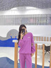 COZOK高端運動品牌加絨加厚套裝女秋冬新款圓領(lǐng)套頭衛(wèi)衣休閑運動束腳長褲兩件套 灰色（秋冬加絨） M 建議【100-110斤】 曬單實拍圖