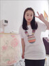 蔻蘭丹短袖t恤女2025夏季新款寬松韓版百搭學(xué)生中長(cháng)款純棉T恤上衣服女 2874白色 XL 【120-140斤】 曬單實(shí)拍圖