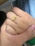 老鳳祥浪漫蝴蝶結黃金戒指在逃公主足金指環(huán)送女友老婆紀念日生日禮物 #14-#15(約1.56g) 曬單實(shí)拍圖