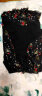莎妮朵罗女装春秋款新品假两件中长款雪纺裙显瘦款遮肚子连衣裙裙子15315 黑色 3XL建议150-165斤穿着 实拍图