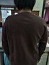 哈吉斯（HAZZYS）女裝 春秋季拼色LOGO休閑圓領(lǐng)活力衛(wèi)衣ABTSE0BCF03 藏青色NV XL (170/92A 42) 曬單實(shí)拍圖