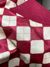 彬單 防水防油長(cháng)袖新年龍年圍裙廚房罩衣女餐飲工作服印字 擦手掛脖菱格紅色紅兜龍喜樂(lè )  曬單實(shí)拍圖
