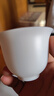 容山堂白瓷彩繪茶杯薄胎主人杯功夫單杯品茗杯個人斗笠杯茶盞茶碗茶具 白瓷薄胎若紙彩繪品茗杯-雀羽 曬單實拍圖