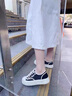 Carl Beck品牌帆布鞋女休閑鞋加絨2024春夏新款百搭單鞋輕便小白鞋女款板鞋 黑色布面布面板鞋 39 單層 x 曬單實(shí)拍圖