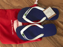 havaianas哈唯納Brasil Logo巴西元素夾腳人字拖夏情侶拖鞋 2711-海洋藍 39-40 巴西碼 曬單實(shí)拍圖