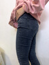 米豆小主高腰牛仔褲女加絨秋冬彈力長(cháng)褲修身顯瘦顯高韓版鉛筆褲小腳褲緊身 藍灰色-1111 29 建議 110-120斤 曬單實(shí)拍圖