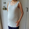Mom Jane孕婦背心吊帶內搭打底衫棉懷孕期專(zhuān)用春秋薄款可外穿產(chǎn)后月子服 淺灰色（100%棉-1件裝） M 曬單實(shí)拍圖