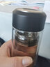 益馨榮  玻璃杯水杯男雙層便攜家用隨手杯子過(guò)濾女學(xué)生茶水分離泡茶杯保 黑色 320ml 曬單實(shí)拍圖