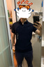 TOMMY HILFIGER【輕系列】夏季男裝撞色鑲邊翻領(lǐng)POLO/珠地棉商務(wù)修身純色短袖T恤 【修身款】深海藏青CJM XS （推薦：100-120斤） 曬單實(shí)拍圖