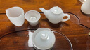 介屋 琉璃白玉功夫茶具套裝家用茶杯輕奢客廳辦公室用高端會客茶壺 9頭致白茶壺茶具+蓋碗+六君子 曬單實拍圖