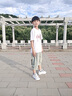 蕉京男童夏季牛仔短褲薄款2023新款兒童裝休閑男孩大童七/分中褲外穿 黃泥色 140 cm 曬單實(shí)拍圖