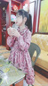 G.DUCKKIDS女童長(cháng)袖連衣裙2025新款春秋洋氣女孩碎花長(cháng)裙加厚磨毛淑女裙子潮 皮粉 130cm 曬單實(shí)拍圖