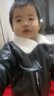 G.DUCKKIDS男童皮衣外套秋冬裝2024新款痞帥寶寶冬季加絨棉衣兒童加厚皮夾克 黑色-【加絨款】夾克皮衣 110建議身高100以下3-4歲 曬單實拍圖