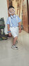 溫格奧 新款兒童禮服男主持人服裝花童禮服六一兒童節(jié)演出服男童西服套裝鋼琴表演服小孩正裝幼兒園畢業(yè)衣服 藍條紋短袖襯衫+短褲+背帶+領(lǐng)結(jié) 130cm建議體重43-50斤 曬單實拍圖