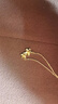 周大生黃金項鏈女足金桃花套鏈鏤空繁花生日禮物送女友4.14g 曬單實拍圖