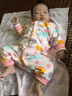 舒貝怡嬰兒衣服春秋夏新生兒連體衣女寶寶爬服睡衣男小童春季外出服 交通工具黃色 73cm (6-12個(gè)月) 曬單實(shí)拍圖