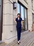 威世品夏季高端職業(yè)裝女裝套裝小西裝氣質(zhì)西服工裝珠寶店銷售酒店工作服 單件黑色長袖西裝 L 曬單實拍圖