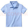 毛毛鴨兒童白色polo衫短袖小學(xué)生男童翻領(lǐng)T恤夏季校服女童中大童半袖t恤 淺藍(lán)色 150 cm 曬單實(shí)拍圖