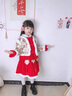 寧悠小孩過年衣服女孩女童拜年服冬款新年衣服兒童中國風童裝加厚唐裝 紅色_加厚加棉 配頭飾和眉心貼 120 曬單實拍圖