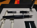 畢加索（pimio） 鋼筆禮盒裝T707書(shū)法筆男女士銥金/財務(wù)筆學(xué)生送禮墨水鋼筆套裝 亮黑銀夾雙筆尖套裝0.38+0.5 曬單實(shí)拍圖