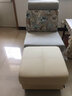 歐圣斯（OSHNES FURNITURE） 布藝沙發(fā)腳踏凳布沙發(fā)腳踏換鞋凳沙發(fā)凳子換鞋凳擱腳凳腳踏 【進(jìn)口中厚棉麻布】長(cháng)60*寬60*高42米黃色 曬單實(shí)拍圖