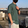 名面短袖t恤男寬松polo男士翻領(lǐng)上衣服夏季純棉半袖男生半截袖體恤衫 墨綠色 L 【130-145斤】 曬單實(shí)拍圖