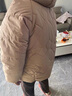 俞兆林（YUZHAOLIN）洋氣中年媽媽冬裝棉衣加絨外套50歲中老年人女裝冬季棉襖羽絨棉服 卡其色 加絨 加厚 2XL 105-120斤 曬單實(shí)拍圖