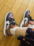 NIKE耐克Air Jordan 1 Low GS AJ1白褐紫 大童/女款低幫輕便休閑板鞋 FB9908-102 38 曬單實(shí)拍圖
