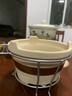 豪祥（HAOXIANG）陶瓷圍爐煮茶家用室內(nèi)戶外庭院木炭燒烤碳明火擺攤奶茶罐壺泡茶器 小碳爐+烤網(wǎng)+鐵架） 0.001ml 曬單實(shí)拍圖