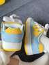 谷帝馳（GUDICHI）情侶面包鞋女秋冬學(xué)生運動(dòng)板鞋冷粘翻毛皮綠紫撞色拼接做舊滑板鞋 黃色升級版 37 一副鞋帶 曬單實(shí)拍圖