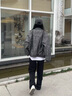 Shelley Jonescleanfit短款pu皮衣外套男裝美式痞帥高級感機車(chē)夾克衫翻領(lǐng)棒球服 灰色 XL[建議125-145斤] 曬單實(shí)拍圖
