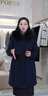 PORTS寶姿秋冬新品女裝中長(cháng)款連帽毛領(lǐng)羽絨服SM9U017NZP012 丈青 XS 曬單實(shí)拍圖