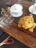 杰藝茶寵變色三足金蟾茶盤(pán)擺件精品可養茶玩茶桌茶臺茶藝擺件蟾蜍茶寶 變色茶寵三足金蟾（金） 曬單實(shí)拍圖