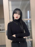 莫代爾新款長袖T恤秋冬暖絨堆堆半高領(lǐng)打底衫女士加絨加厚內(nèi)搭保暖秋衣高領(lǐng)-卡其【加絨加厚】L 【100-120斤】 曬單實(shí)拍圖