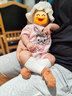 嘉貝艾爾嬰兒衣服夏裝嬰兒連體衣短袖男女寶寶衣服0-3-6-1歲 粉色兔子 59cm 曬單實(shí)拍圖