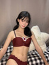 杰里·莫克品牌豹紋無(wú)痕內衣女士聚攏小胸性感美背2025新款前扣文胸內褲套裝 黑色豹紋套裝 85C =38C 曬單實(shí)拍圖