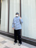 NEW OR MODE美式灰色星星加絨休閑衛(wèi)褲男士秋冬厚款潮牌高街大碼直筒運(yùn)動(dòng)褲子 淺灰色加絨 XL 曬單實(shí)拍圖