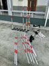 萬(wàn)圣福標志桿駕校汽車(chē)倒車(chē)桿障礙物足球訓練器材警示練車(chē)桿考練車(chē)紅白桿 1號 2kg橡膠底1.8米紅白桿/套 曬單實(shí)拍圖