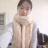 目丸圍巾女日系純色復古原宿秋冬季韓版長(cháng)款加厚學(xué)生保暖毛線(xiàn)針織圍脖 米色 曬單實(shí)拍圖