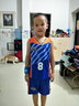 橙火男童籃球服透氣夏季兒童運動(dòng)套裝胖中大童訓練服青少年無(wú)袖背心短褲兩件套小學(xué)生班隊服女童休閑寬松夏裝 彩藍 120碼適合身高115-124 曬單實(shí)拍圖