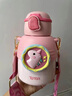 逗趣家 兒童保溫杯 高顏值可愛(ài)男女孩學(xué)生吸管水杯壺幼兒園戶(hù)外便攜帶背帶316不銹鋼直飲杯子網(wǎng)紅大肚杯 粉色獨角獸600ml+杯刷 曬單實(shí)拍圖
