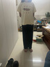 優(yōu)優(yōu)1點（Yoyo one）女童褲子春秋裝兒童闊腿褲白色春秋童裝長褲女大童運動衛(wèi)褲 15001黑色【加絨款】 160 曬單實拍圖