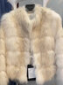 傲列Wuuus【日落甜酒】真狐貍毛皮草女2024冬季新款加厚毛毛外套短款 米白色 S 曬單實(shí)拍圖